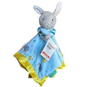 Goodnight Moon Lovey Blanket Bunny Plush Security Blanket Lovie Blue NEW